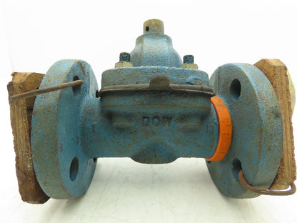 DOW PP-M 1" Manual Diaphragm Pinch Valve Orange Poly Lined Chemical Resistant