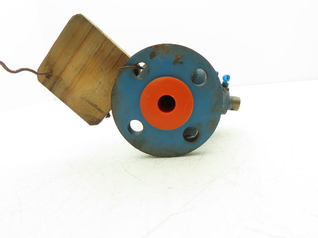 DOW PP-M 1" Manual Diaphragm Pinch Valve Orange Poly Lined Chemical Resistant