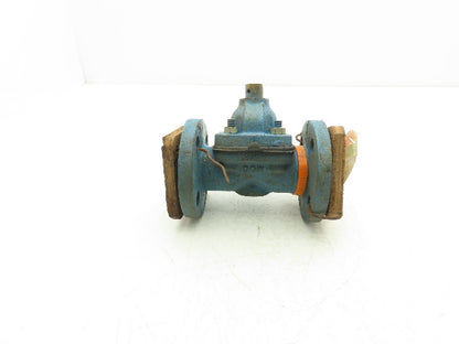 DOW PP-M 1" Manual Diaphragm Pinch Valve Orange Poly Lined Chemical Resistant