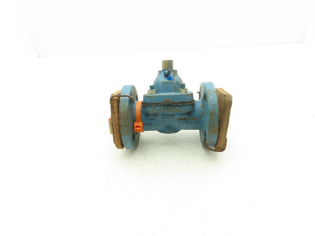 DOW PP-M 1" Manual Diaphragm Pinch Valve Orange Poly Lined Chemical Resistant