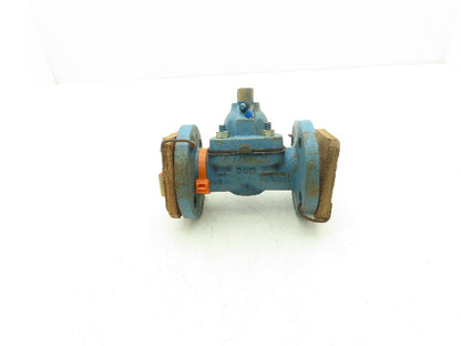 DOW PP-M 1" Manual Diaphragm Pinch Valve Orange Poly Lined Chemical Resistant