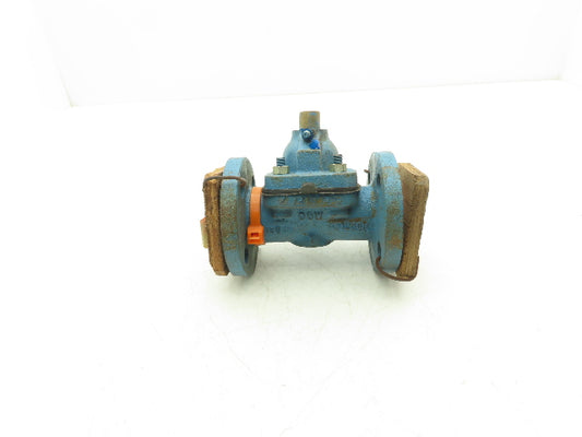 DOW PP-M 1" Manual Diaphragm Pinch Valve Orange Poly Lined Chemical Resistant