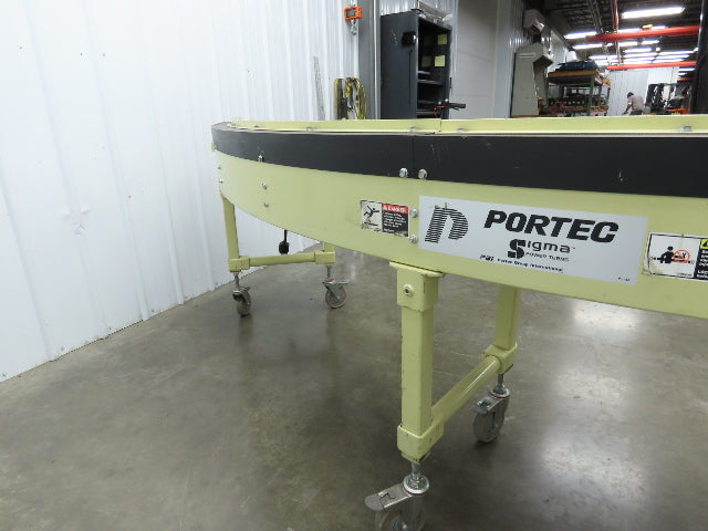 Sigma Portec 90 Deg Curve Portable Conveyor 18" Belt 230/460V Belt Drive 60FPM