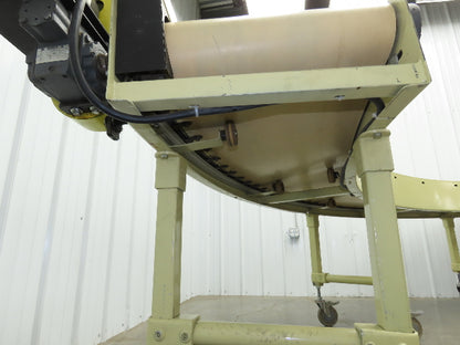Sigma Portec 90 Deg Curve Portable Conveyor 18" Belt 230/460V Belt Drive 60FPM