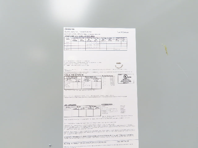 Eaton DH365FRK Safety Disconnect Switch 400A 600V 3Ph Fused 3R Rainproof