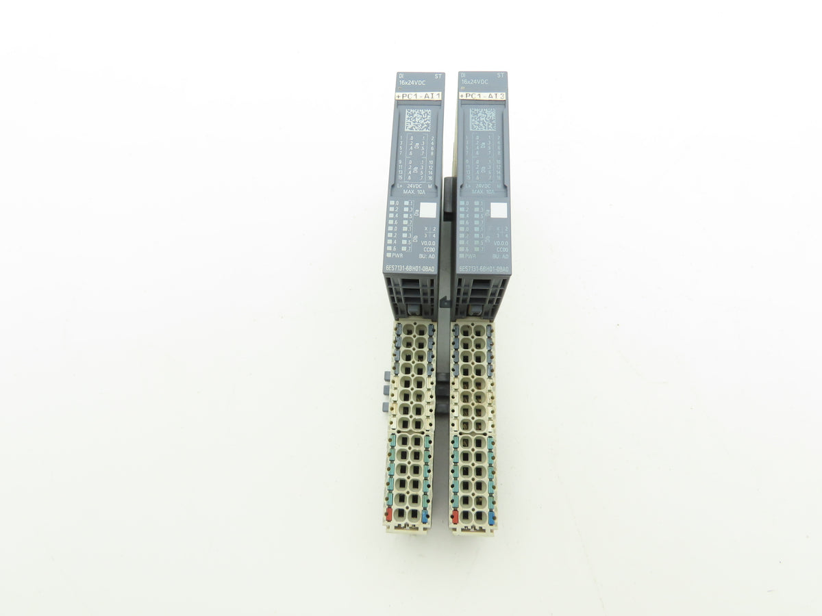 Siemens 6ES7 131-6BH01-0BA0 SIMATIC ET200SP Digital Input DI 16x 24VDC Lot of 2