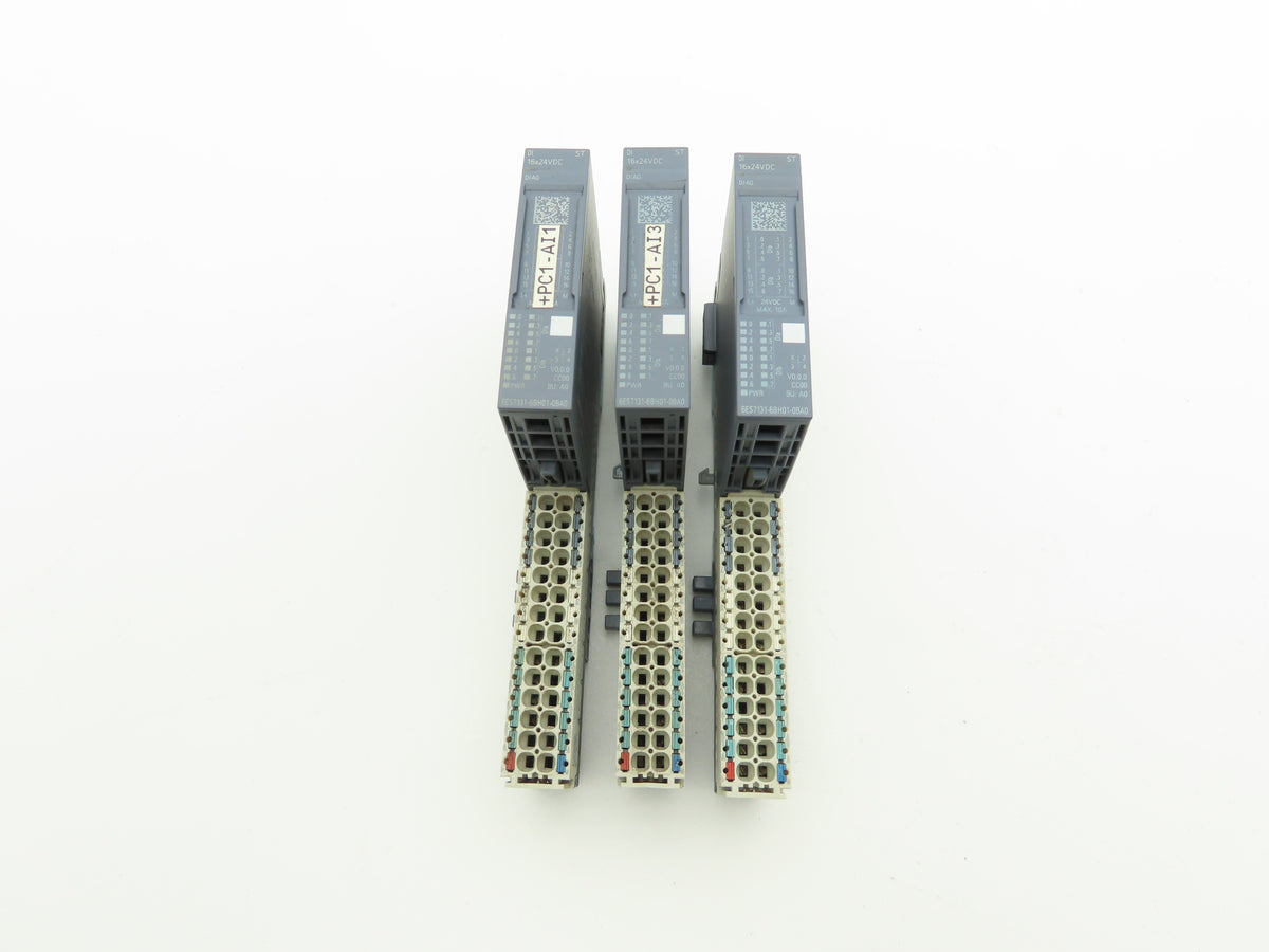 Siemens 6ES7 131-6BH01-0BA0 SIMATIC ET200SP Digital Input DI 16x 24VDC Lot of 3