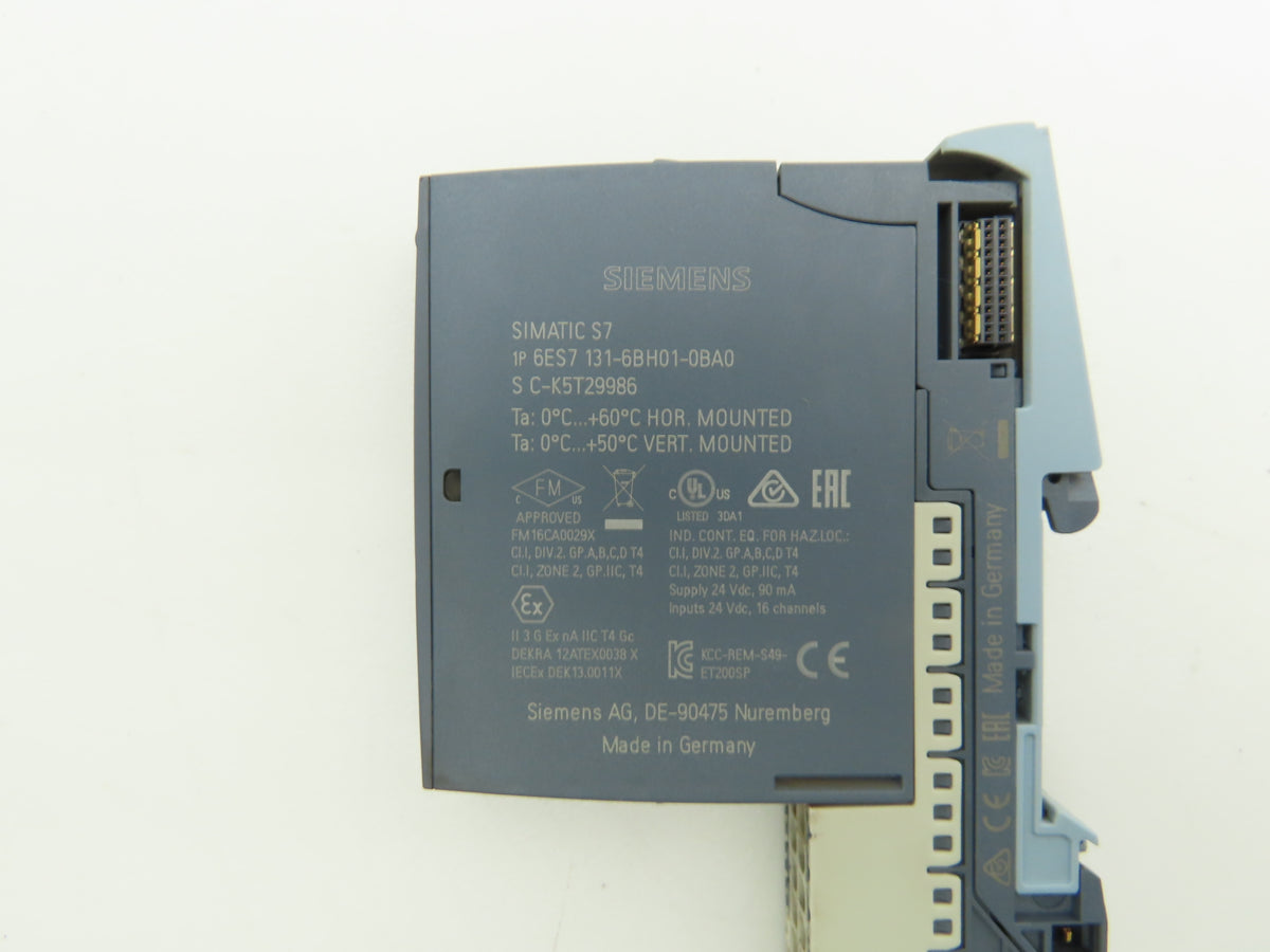Siemens 6ES7 131-6BH01-0BA0 SIMATIC ET200SP Digital Input DI 16x 24VDC Lot of 3
