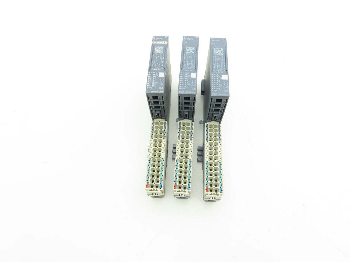 Siemens 6ES7 131-6BH00-0BA0 SIMATIC ET200SP Digital Input DI 16x 24VDC Lot of 3