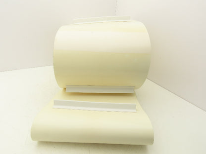 Cleated Incline Conveyor Belt 14"W x 15' Length Endless 3-Ply White Urethane