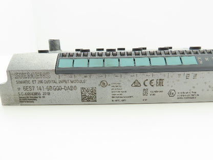 Siemens 6ES7 141-6BG00-0AB0 SIMATIC ET 200 8-Point Digital Input Module 24VDC