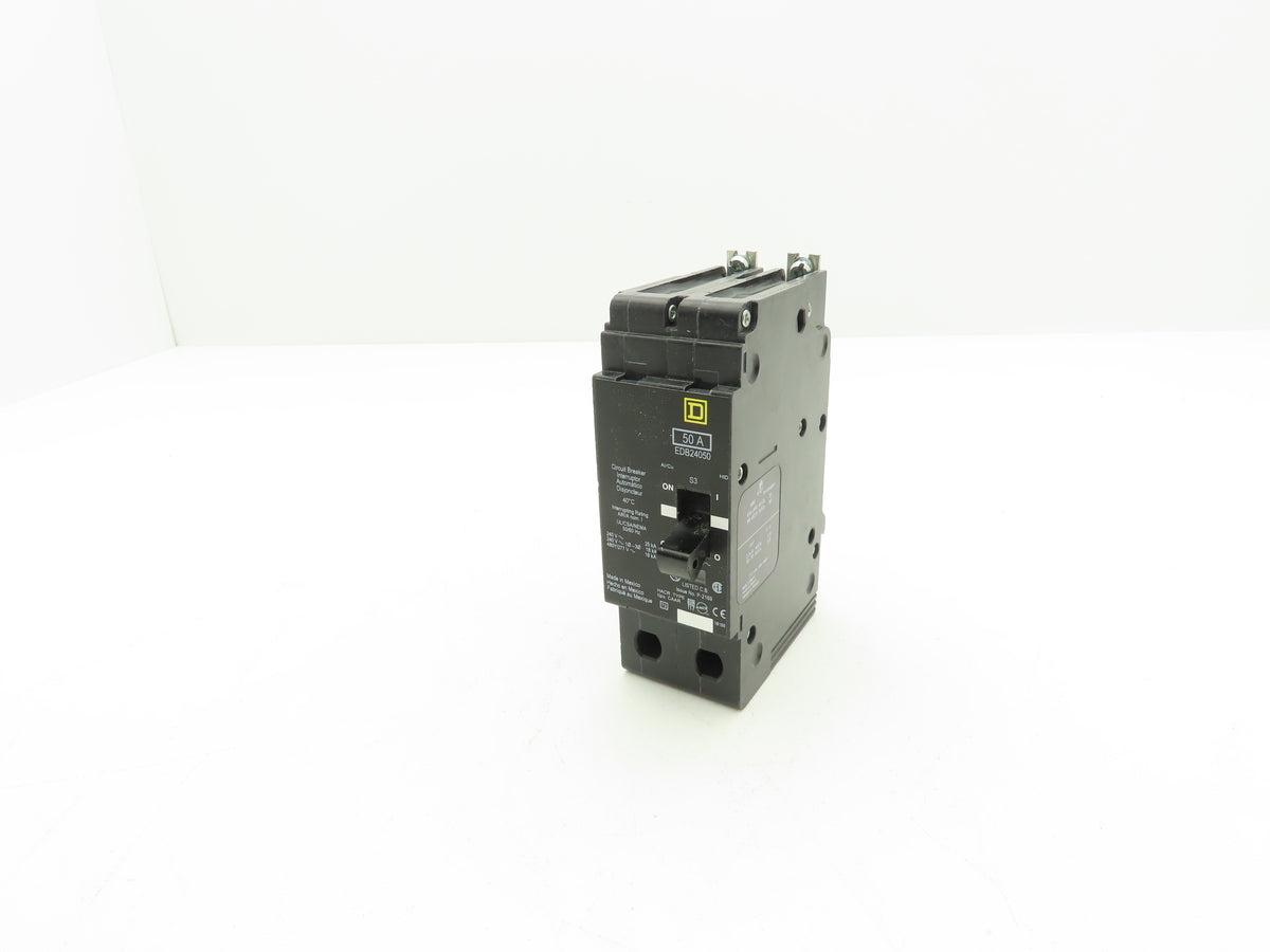 Square D EDB24050 Circuit Breaker 50A 480V 2 Pole EDB 50 Amp
