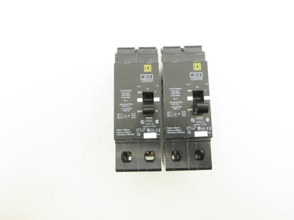 Square D EDB24020 Circuit Breaker 20A 480V 2 Pole EDB 20 Amp Lot of 2