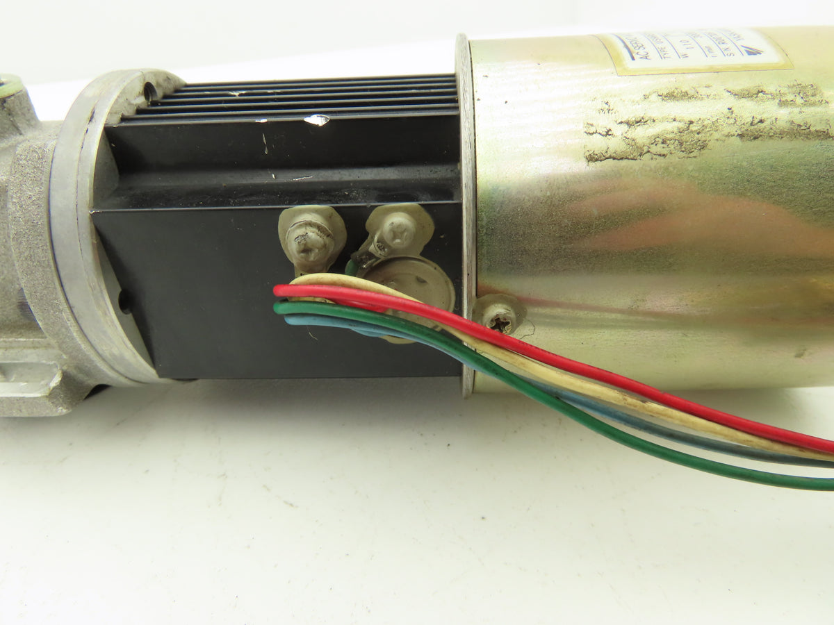 Yaskawa USAREM-01YRW11 AC Servo Motor 3000rpm 110W 1Amp w/Right Angle Drive