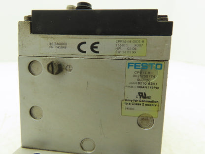 Festo CPV14-VI 8-Station 4 Valve Manifold 24VDC 161362 Interface CPV14-GE-DI01-8