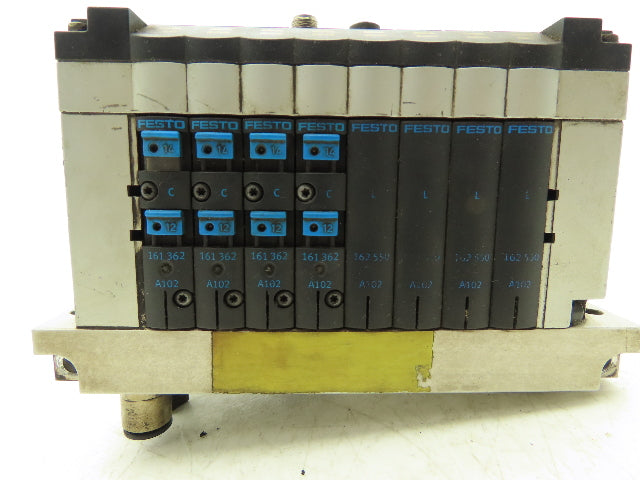 Festo CPV14-VI 8-Station 4 Valve Manifold 24VDC 161362 Interface CPV14-GE-DI01-8