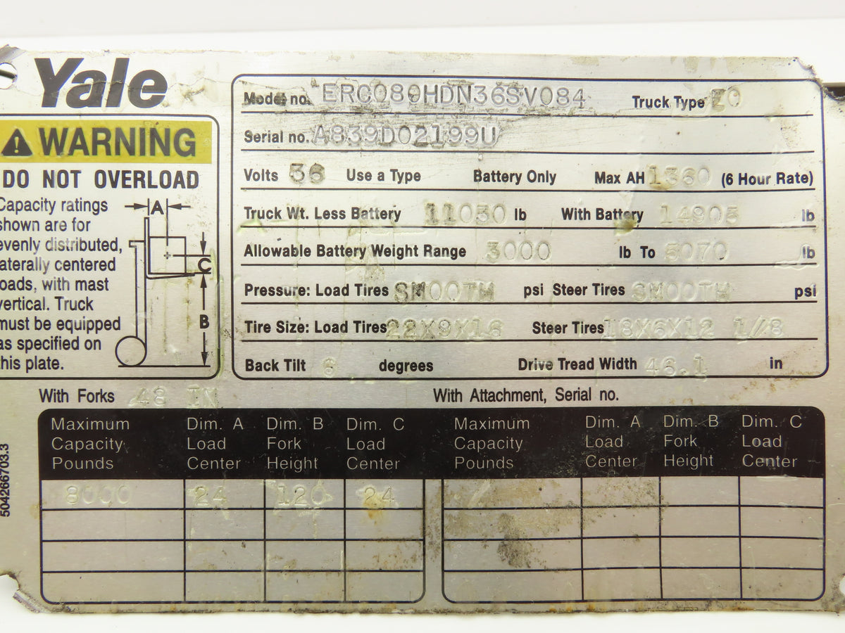 Yale Hydraulic 2-Spool 2 Lever Forklift Mast Control Valve Assembly Off ERC080