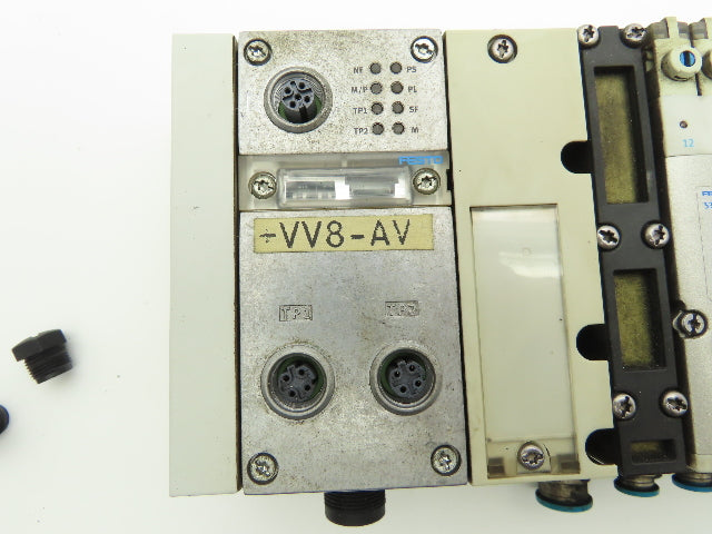 Festo 537956/537955 6-Station Solenoid Valve Manifold Bus Node CPX-FB33 24VDC