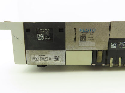 Festo 537956/537955 6-Station Solenoid Valve Manifold Bus Node CPX-FB33 24VDC