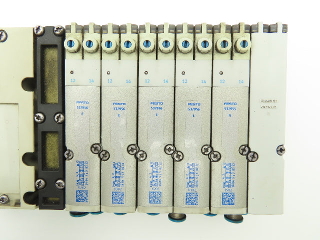 Festo 537956/537955 6-Station Solenoid Valve Manifold Bus Node CPX-FB33 24VDC