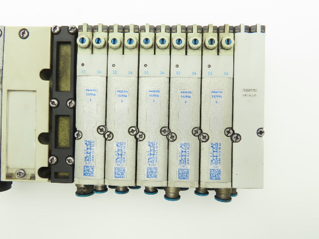 Festo 537956/537955 6-Station Solenoid Valve Manifold Bus Node CPX-FB33 24VDC