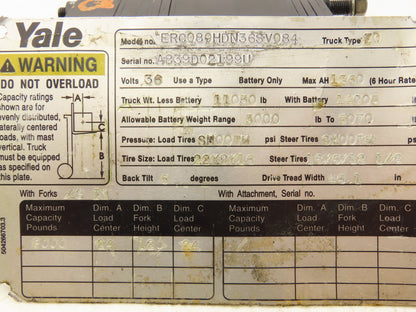 Yale 3.895.888 Forklift Power Steering Unit Hydraulic Motor Off ERC080HD
