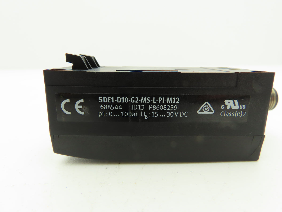 Festo SDE1-D10-G2-MS-L-PI-M12 Pressure Sensor Digital Display 15-30 VDC 1-10 BAR