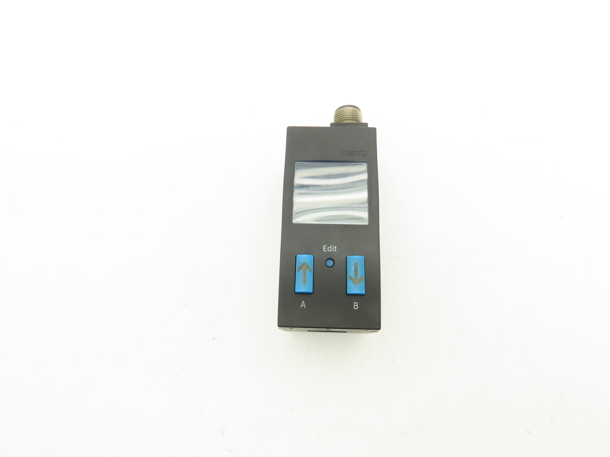 Festo SDE1-D10-G2-MS-L-PI-M12 Pressure Sensor Digital Display 15-30 VDC 1-10 BAR