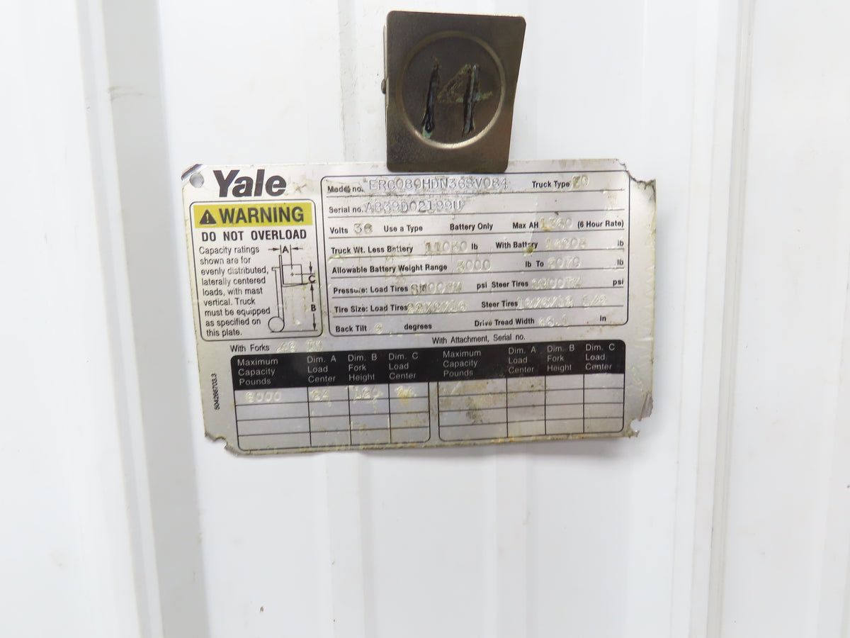Yale 8620080 Forklift Hydraulic Haldex Pump & Motor 36/48VDC Off ERC080 READ