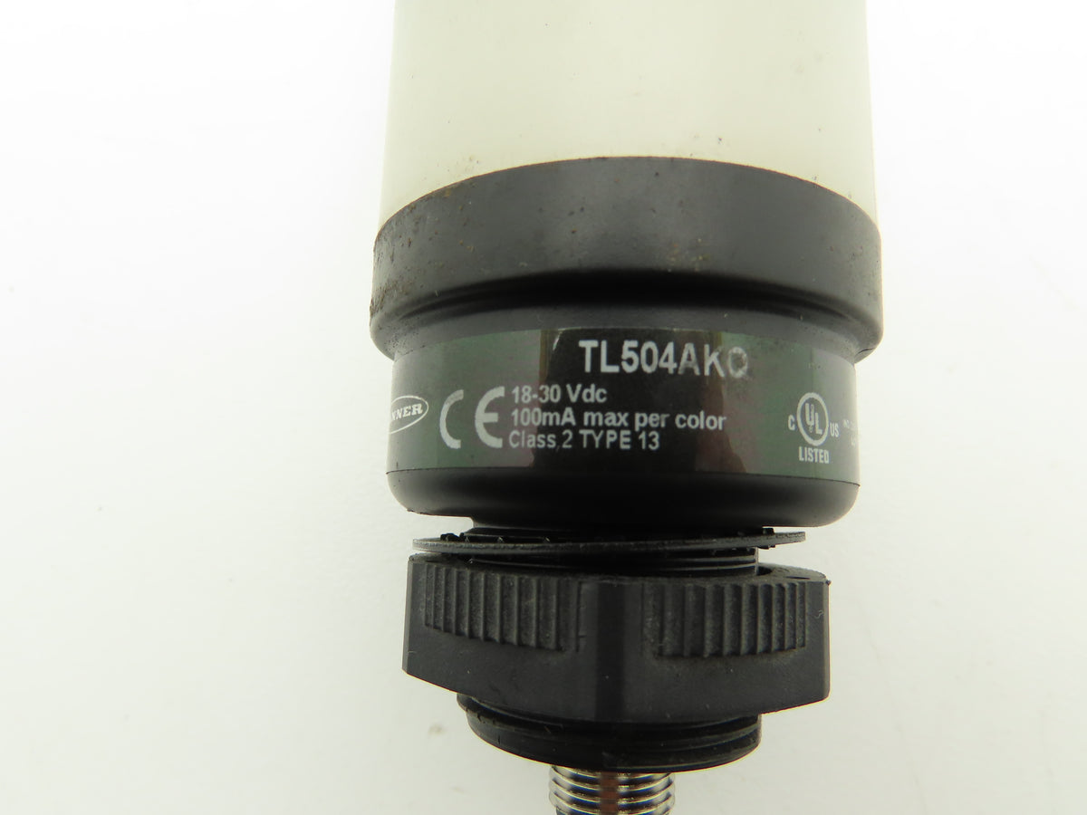 Banner TL504AKQ 50mm Light Stack Tower Multi Color 18-30 VDC 4 Segment 4/Pin M12