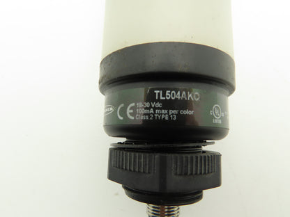 Banner TL504AKQ 50mm Light Stack Tower Multi Color 18-30 VDC 4 Segment 4/Pin M12