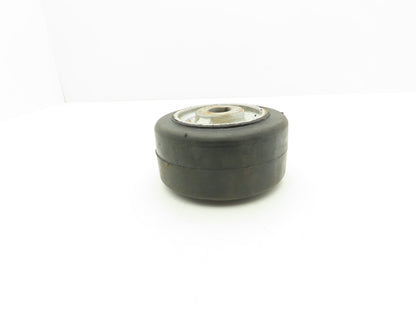 I05030D8 6" x 3" Black Rubber Cast Iron Drive Wheel 1" Keyed Bore