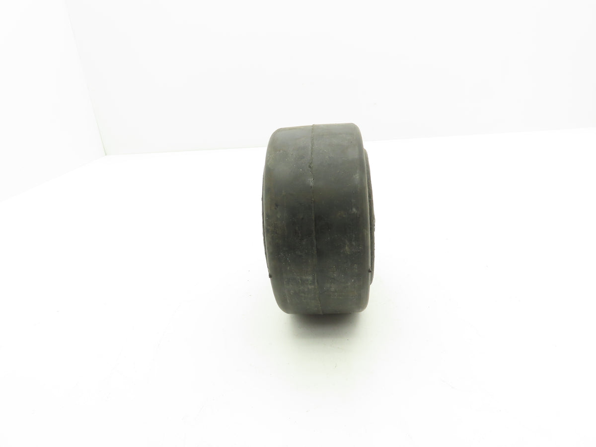 I05030D8 6" x 3" Black Rubber Cast Iron Drive Wheel 1" Keyed Bore