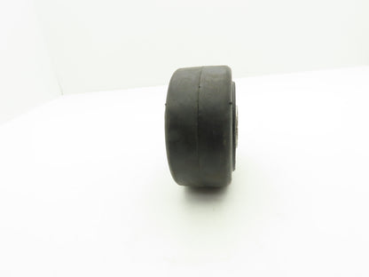 I05030D8 6" x 3" Black Rubber Cast Iron Drive Wheel 1" Keyed Bore