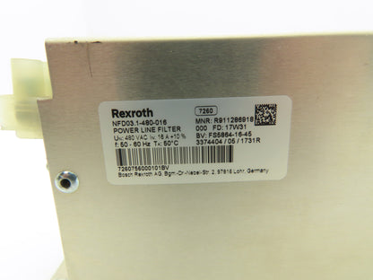 Rexroth R911286918 NFD03.1-480-016 Power Line Filter 3 Phase 480VAC 16A 50-60Hz