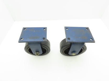 RWM A-1187 Caster Wheel 8" x 2-1/2" Cast Iron Wheel Polyurethane Tire Lot of 2