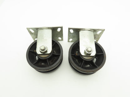Colson 3725158 Colson Rigid Steel Caster With V-Groove 6" x 2-1/2" Greaseable  Lot of 2