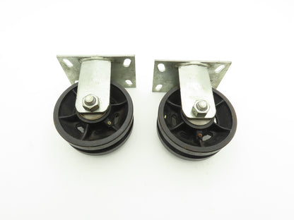 Colson 3725158 Colson Rigid Steel Caster With V-Groove 6" x 2-1/2" Greaseable  Lot of 2