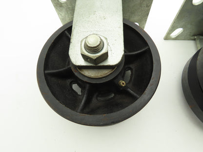 Colson 3725158 Colson Rigid Steel Caster With V-Groove 6" x 2-1/2" Greaseable  Lot of 2