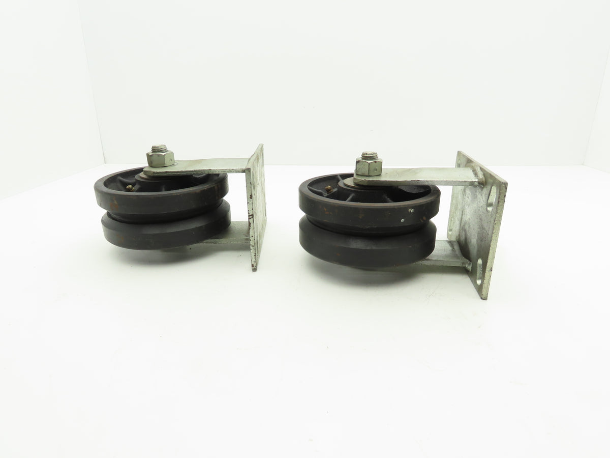 Colson 3725158 Colson Rigid Steel Caster With V-Groove 6" x 2-1/2" Greaseable  Lot of 2