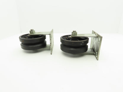 Colson 3725158 Colson Rigid Steel Caster With V-Groove 6" x 2-1/2" Greaseable  Lot of 2