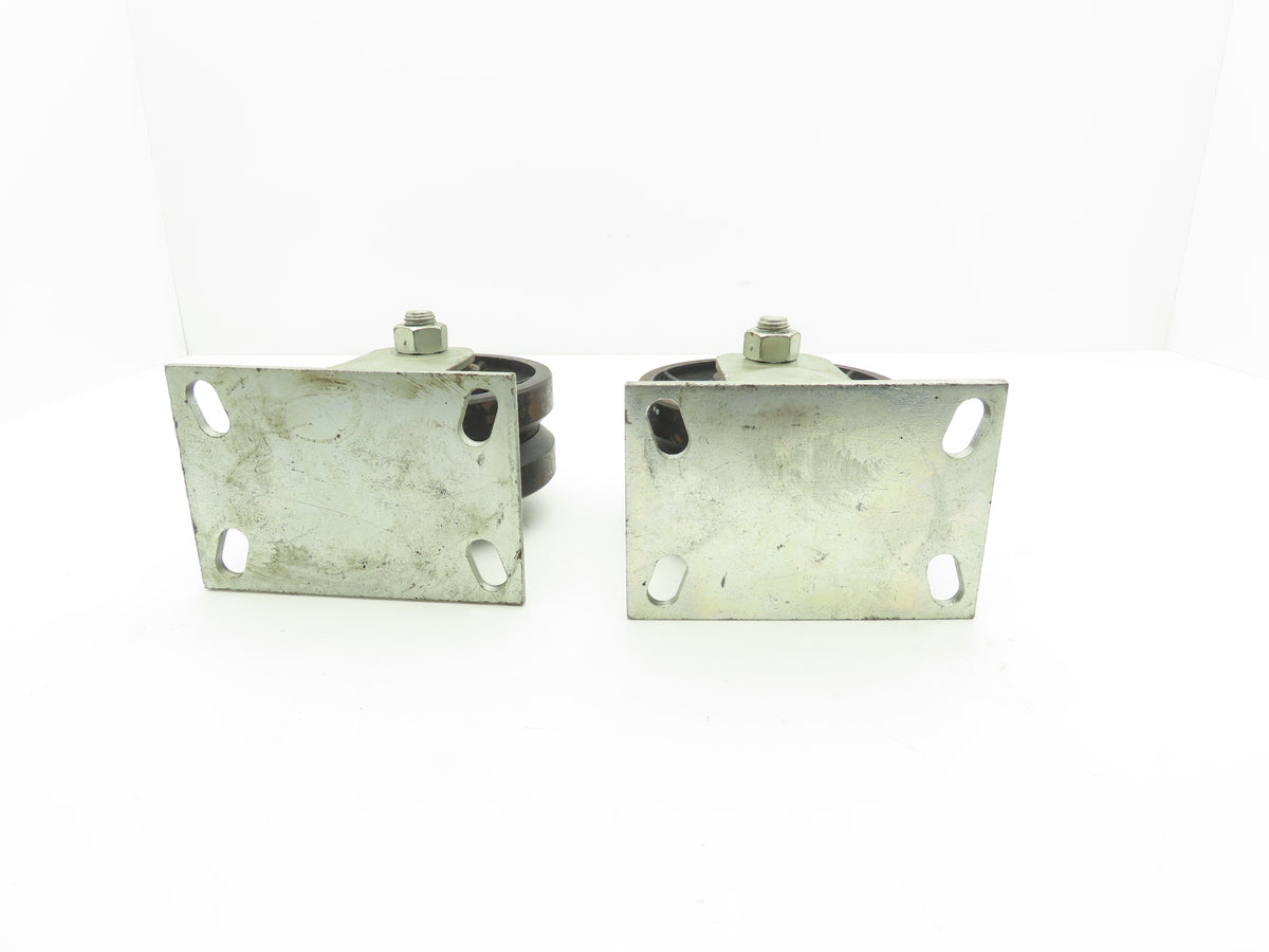 Colson 3725158 Colson Rigid Steel Caster With V-Groove 6" x 2-1/2" Greaseable  Lot of 2