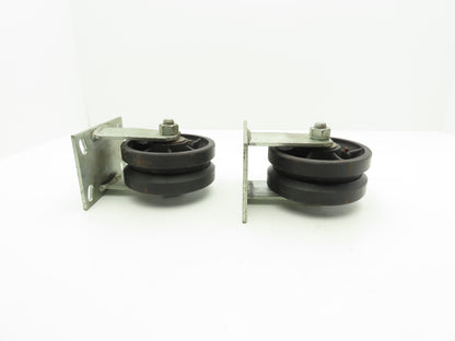 Colson 3725158 Colson Rigid Steel Caster With V-Groove 6" x 2-1/2" Greaseable  Lot of 2
