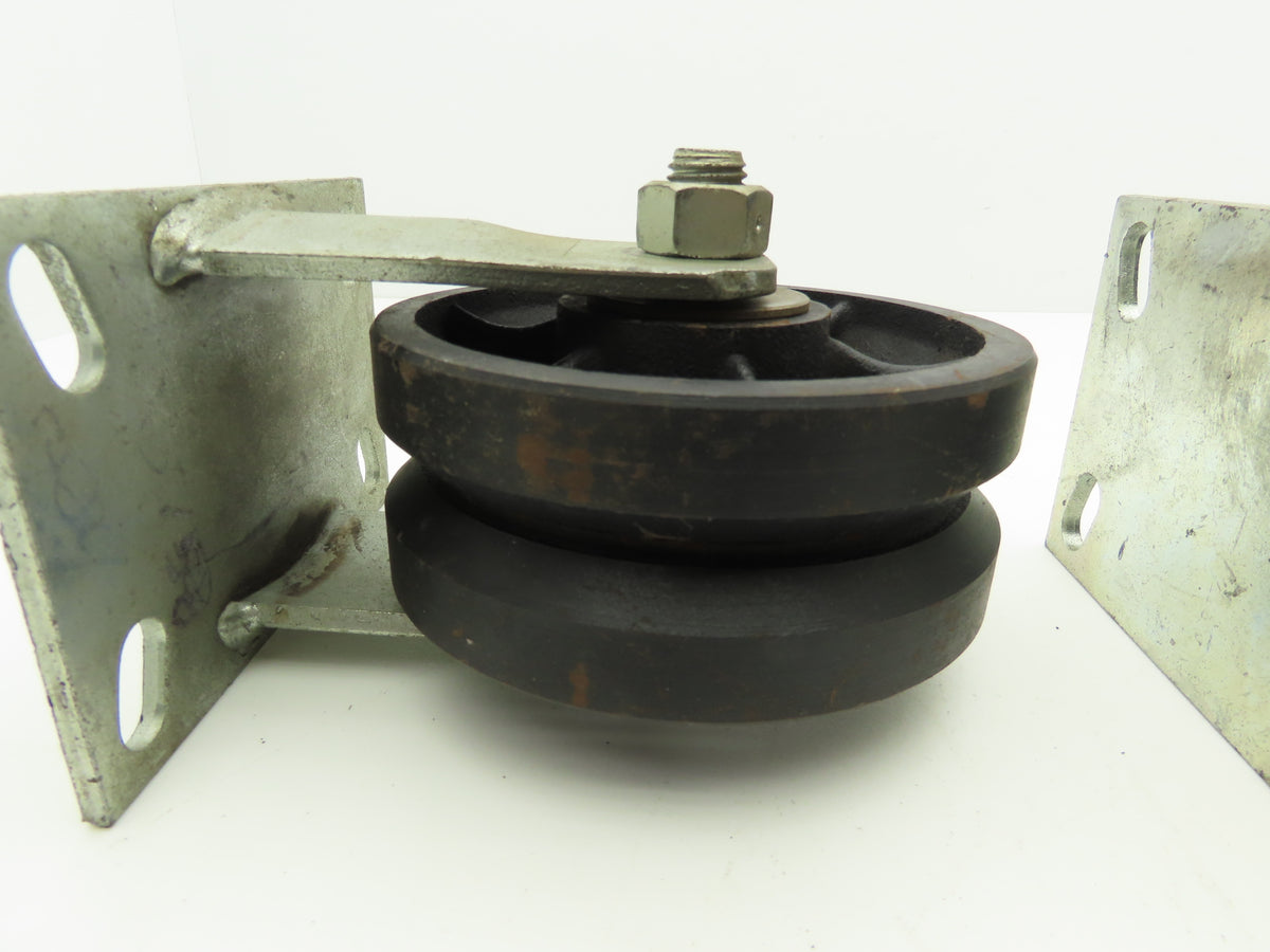 Colson 3725158 Colson Rigid Steel Caster With V-Groove 6" x 2-1/2" Greaseable  Lot of 2