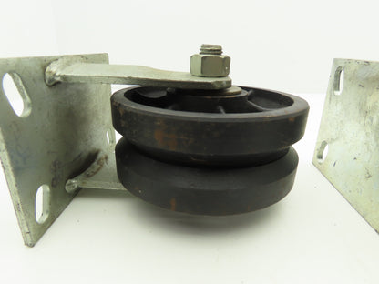 Colson 3725158 Colson Rigid Steel Caster With V-Groove 6" x 2-1/2" Greaseable  Lot of 2