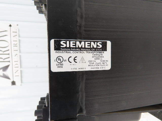 Siemens MTG2000A Industrial Control Transformer 2000VA 240-480V-120V 50/60Hz 1Ph