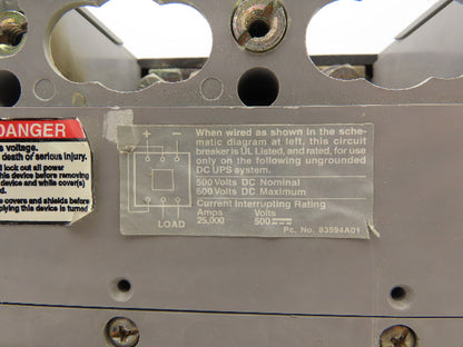 Siemens JXD63B350H Circuit Breaker 400A 3 Pole 3PH 600V Type JXD6-A Magnetic Adj