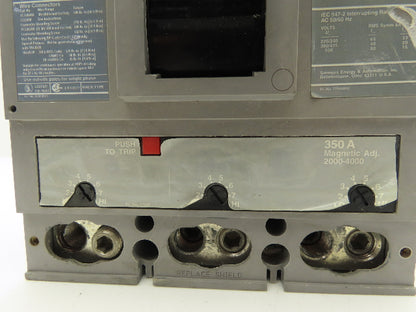 Siemens JXD63B350H Circuit Breaker 400A 3 Pole 3PH 600V Type JXD6-A Magnetic Adj