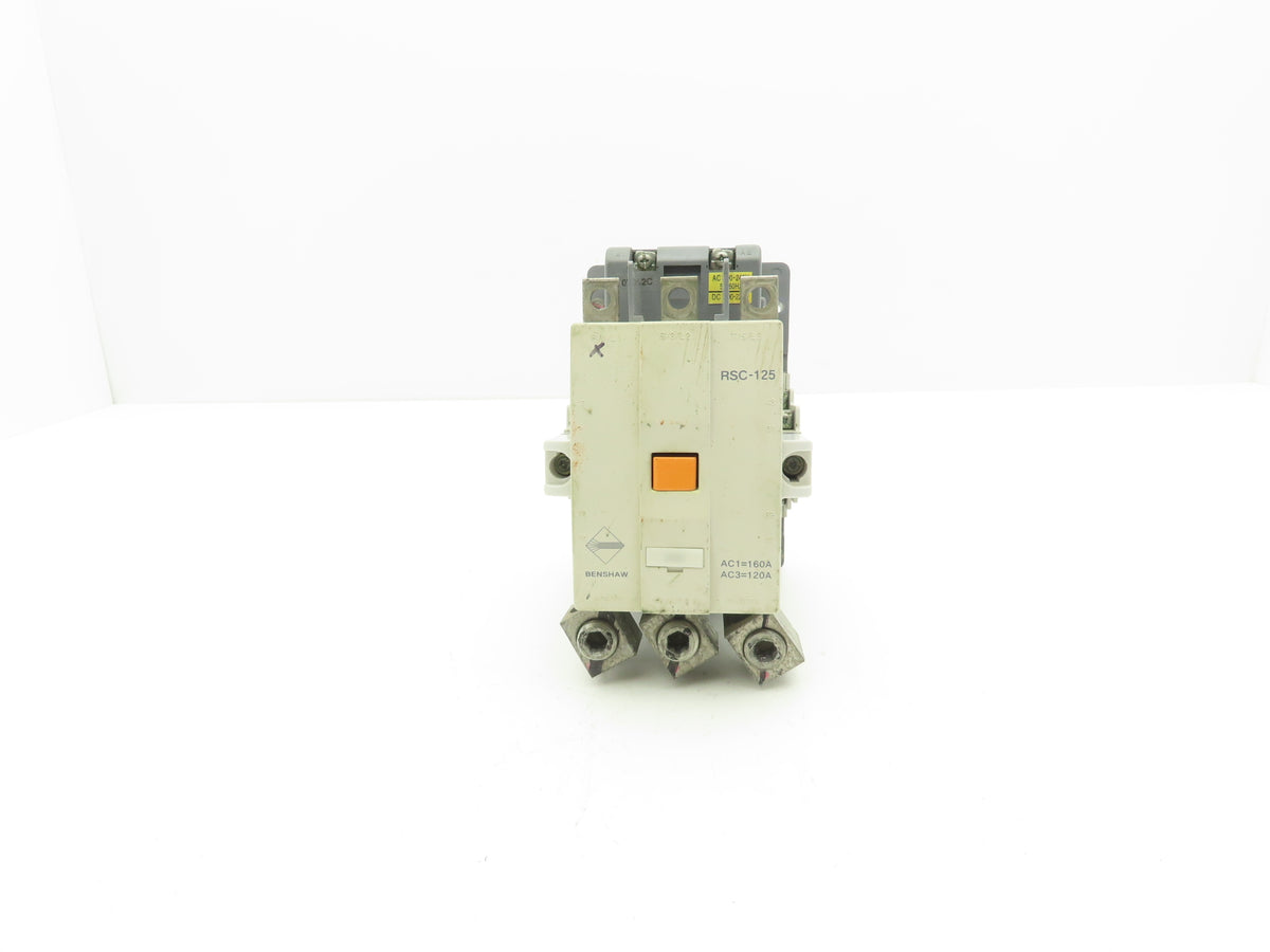Benshaw RSC-125 Motor Starter Contactor 120A 600V 3 Pole 3PH 120/240V Coil