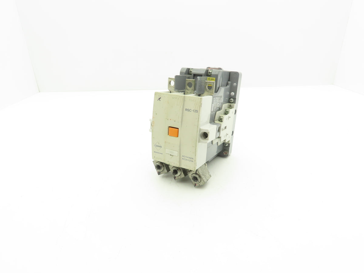 Benshaw RSC-125 Motor Starter Contactor 120A 600V 3 Pole 3PH 120/240V Coil